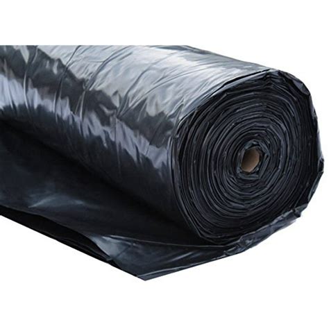 20 ft x 100 ft black 6 mil plastic sheeting